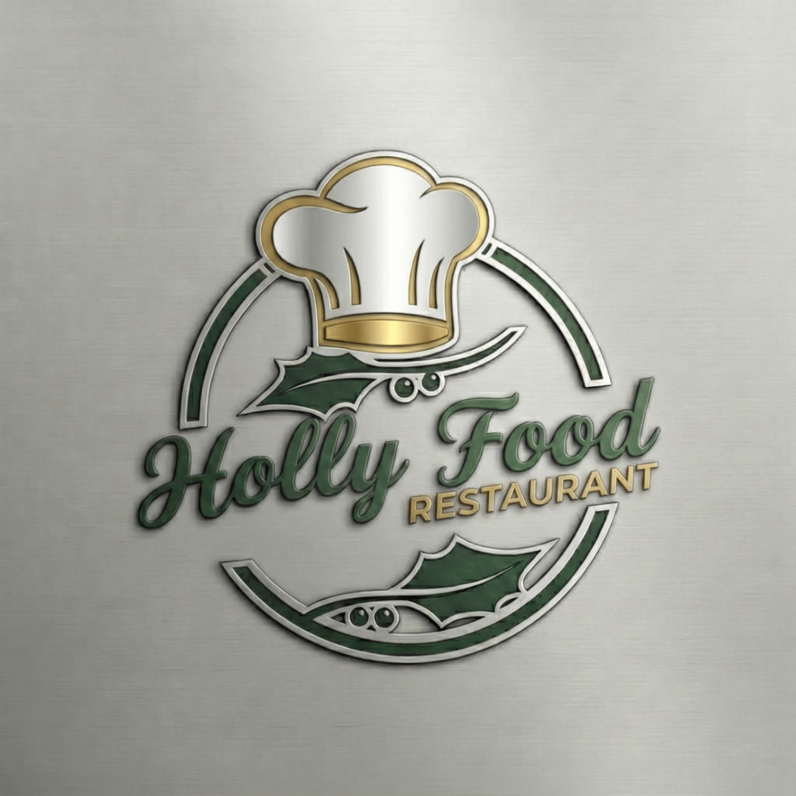 Holly Food Restaurant Logo